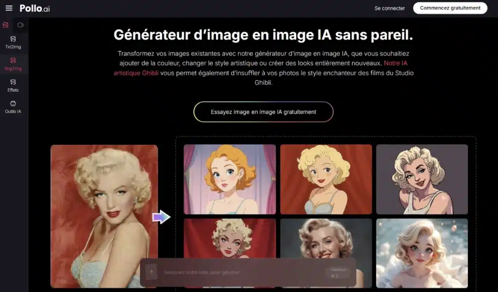 Marilyn Monro dans un logiciel de montage