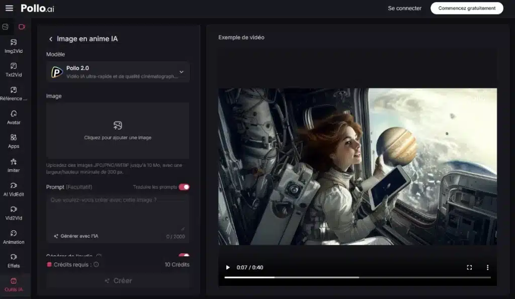 une femme dans une fusée montage vidéo