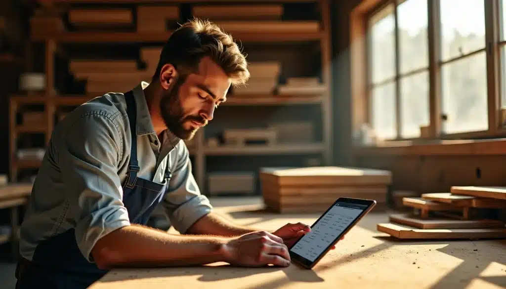 u artisan devant sa tablette